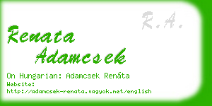 renata adamcsek business card