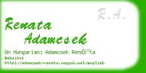 renata adamcsek business card